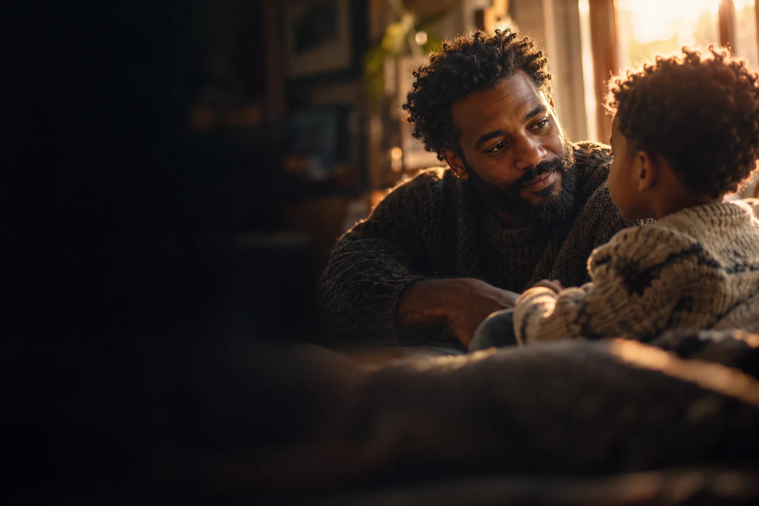 Father and child as an image of connection across generations